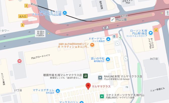 Googleマップのスクリーンショット